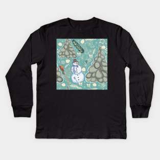 Snowman Kids Long Sleeve T-Shirt